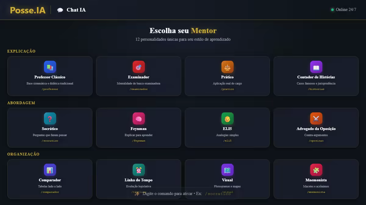 Screenshot: Mentoria IA